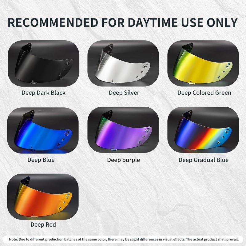 psler Icon Ic04 Visor - Icon Ic-04 Airframe Pro/Airmada/Airform Visor Motorcycle Helmet Tinted Visor UV Protection Face Shield Replacement for Ic04,Deep Blue - Image 5